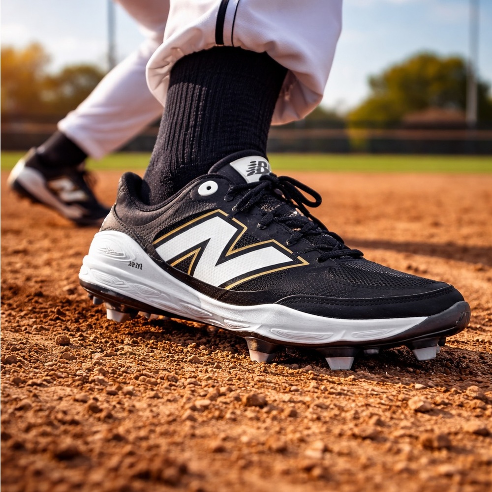 New Balance 3000v7 Fresh Foam Baseball Cleats Men 11.5D PL300K7 White Black NIB - Picture 6 of 12
